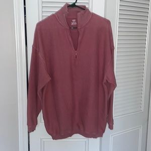 Oversized quarter-zip sweatshirt